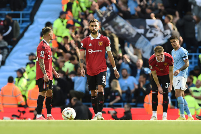 Það var þungt yfir leikmönnum United