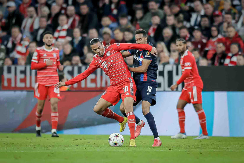 Leroy Sane skoraði tvö fyrir Bayern gegn Plzen
