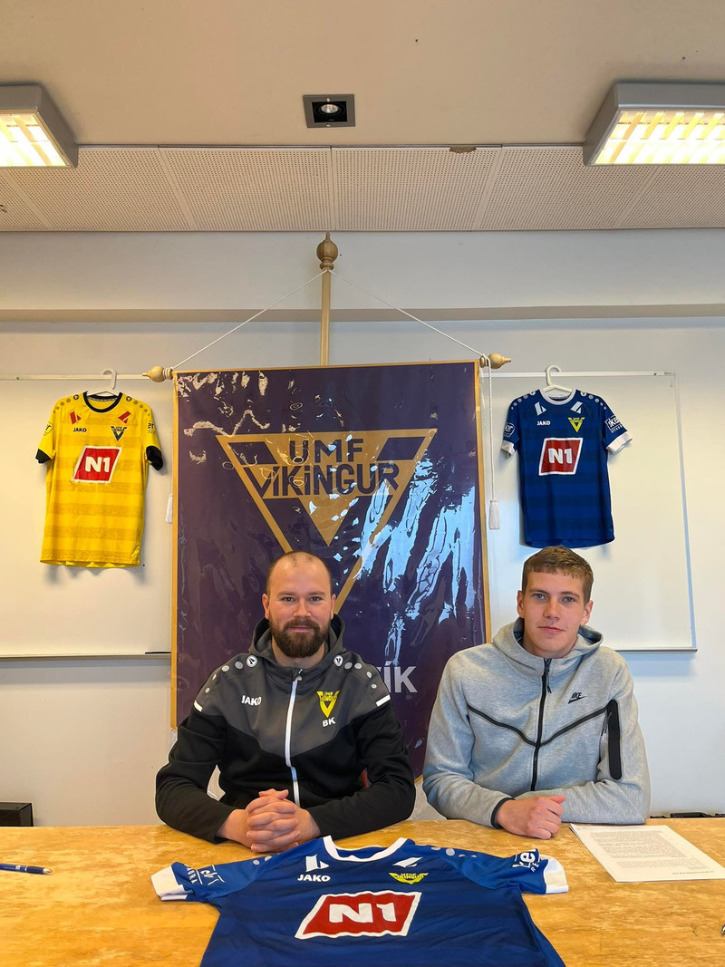 Fyrirliðinn Ingvar Freyr Þorsteinsson hér til hægri.