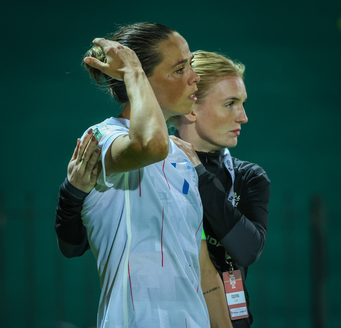 Eftir leikinn á móti Portúgal í nóvember síðastliðnum.