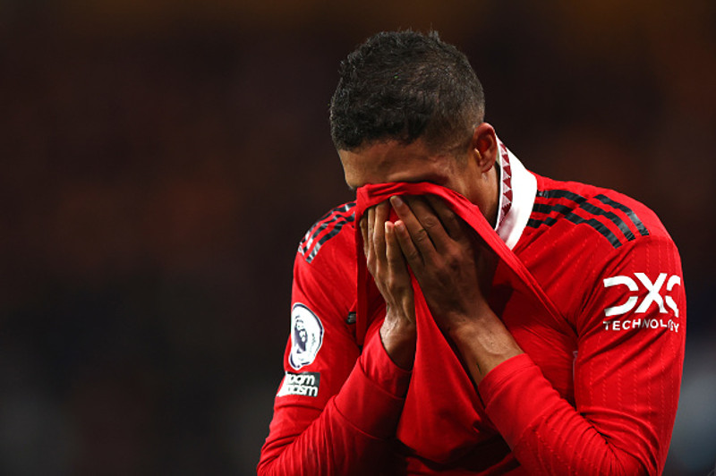 Varane í gær.