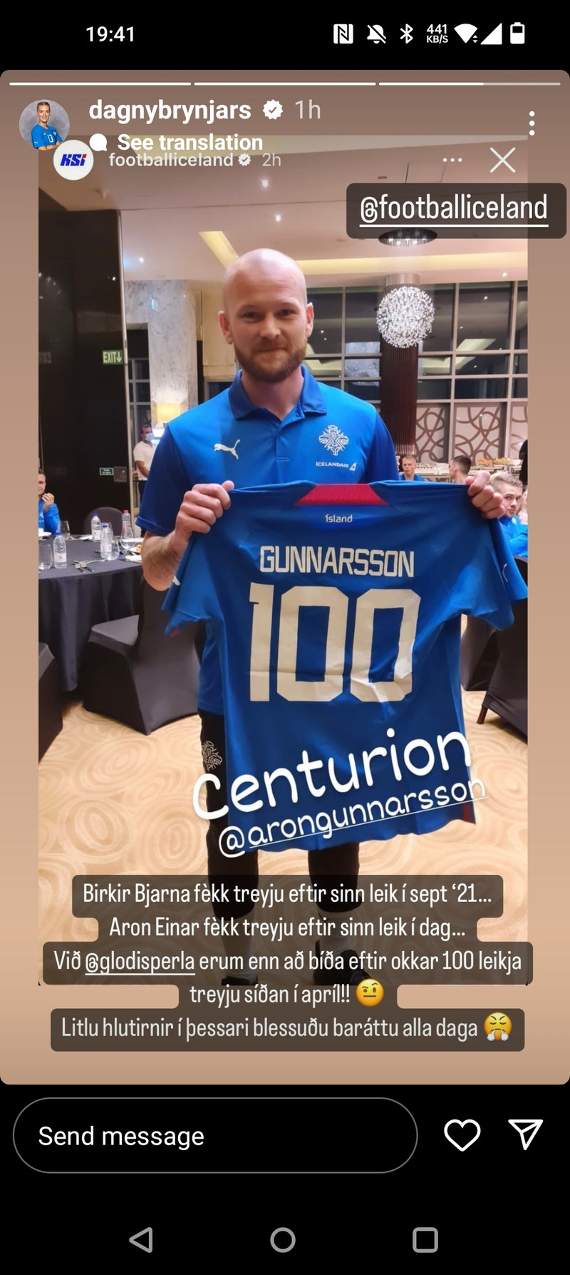 Myndin sem Dagný birti á <i>Instagram</i>.