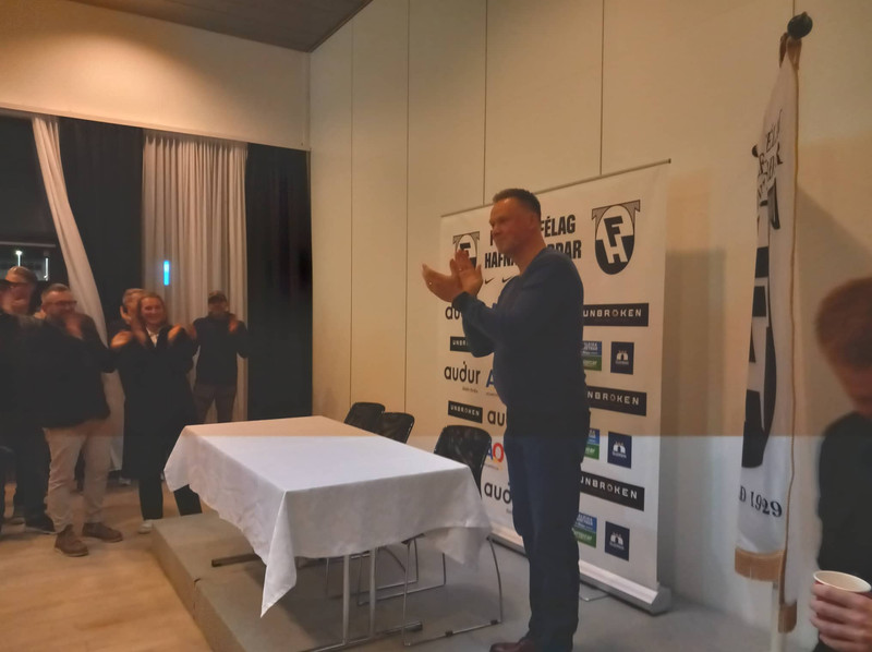 Góð stemning þegar Heimir var kynntur sem nýr þjálfari liðsins.