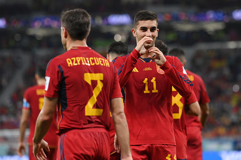 Ferran Torres skoraði mark Spánverja