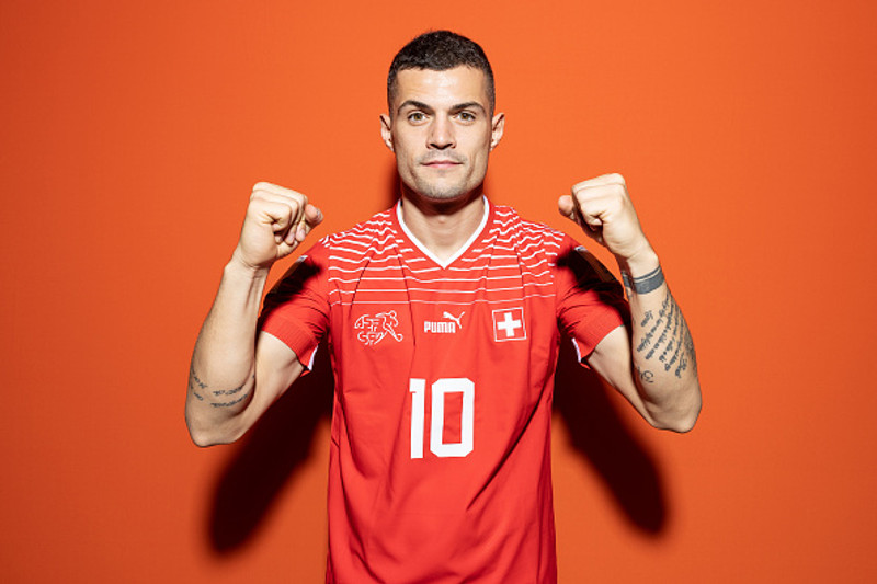 Granit Xhaka, lykilmaður Svisslendinga.