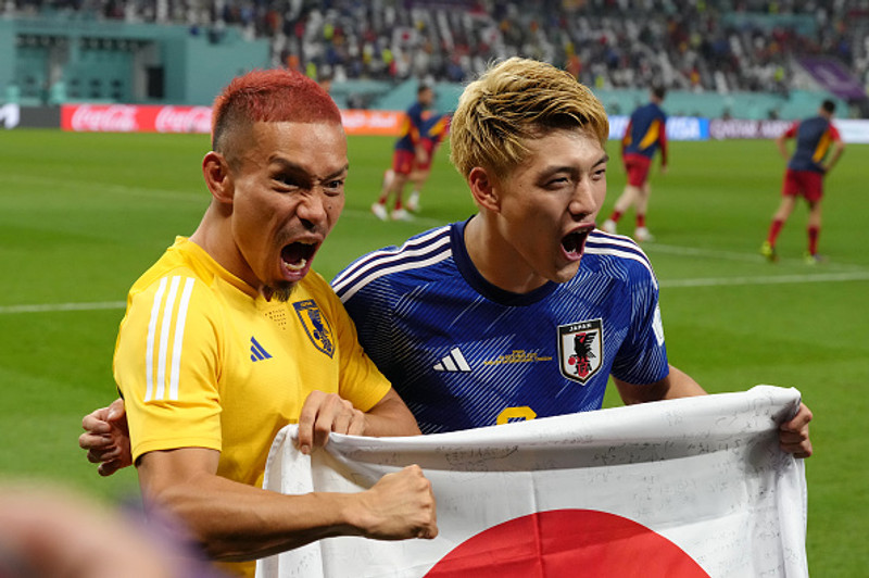 Yuto Nagatomo og Ritsu Doan.