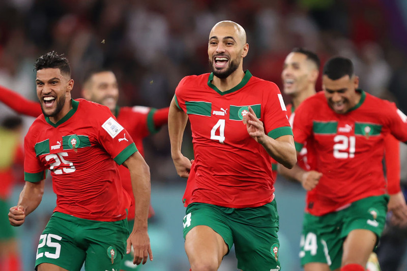Sofyan Amrabat hefur spilað frábærlega á miðju Marokkó á HM.