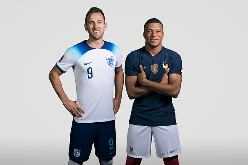 Harry Kane og Kylian Mbappe.