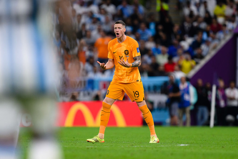 Wout Weghorst í landsleik með Hollandi.