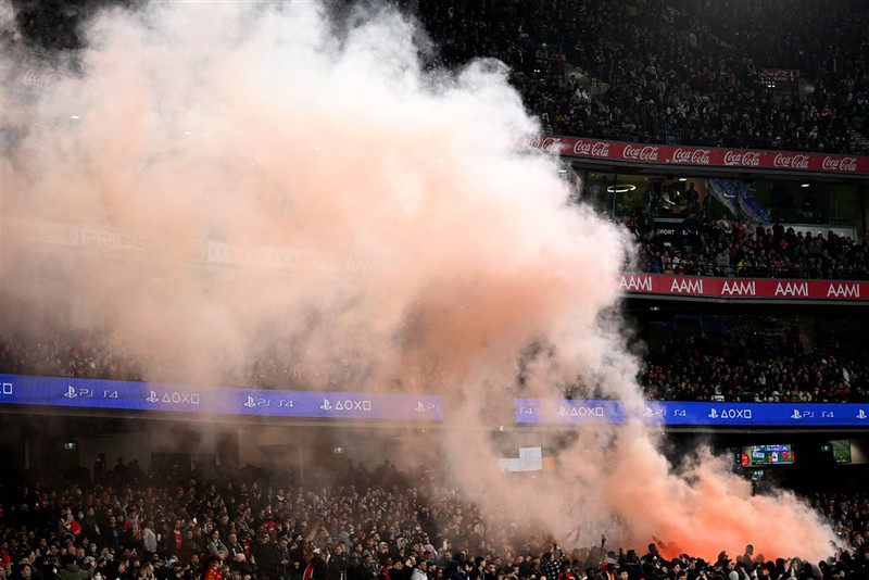 Stuðningsmenn Melbourne Victory í leik gegn Manchester United í sumar
