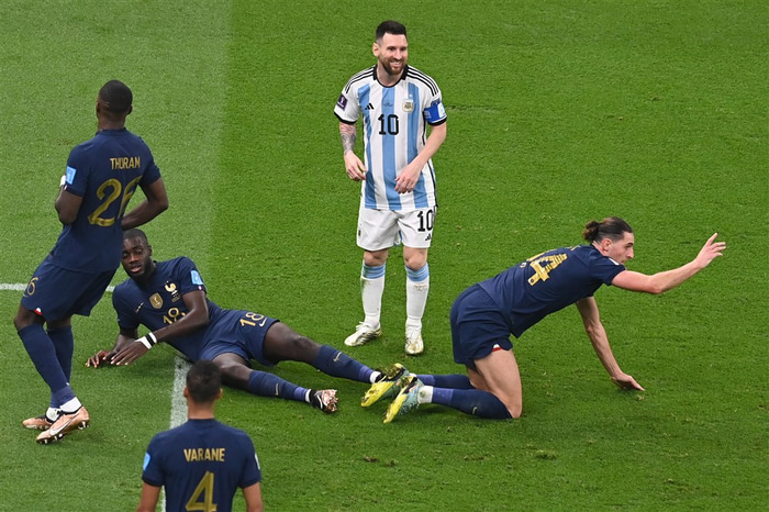 Messi í úrslitaleiknum í gær.