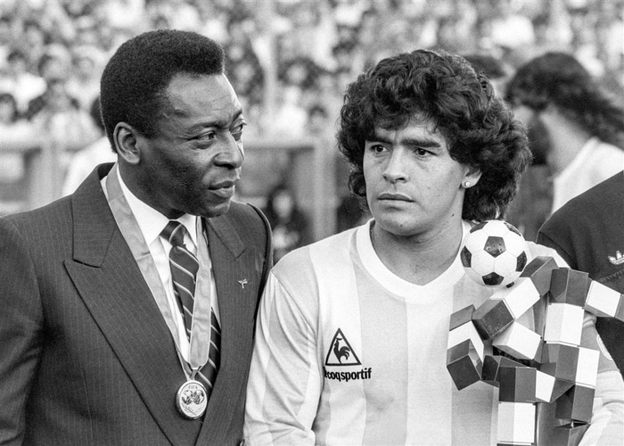 Pele og Diego Maradona á HM 1978