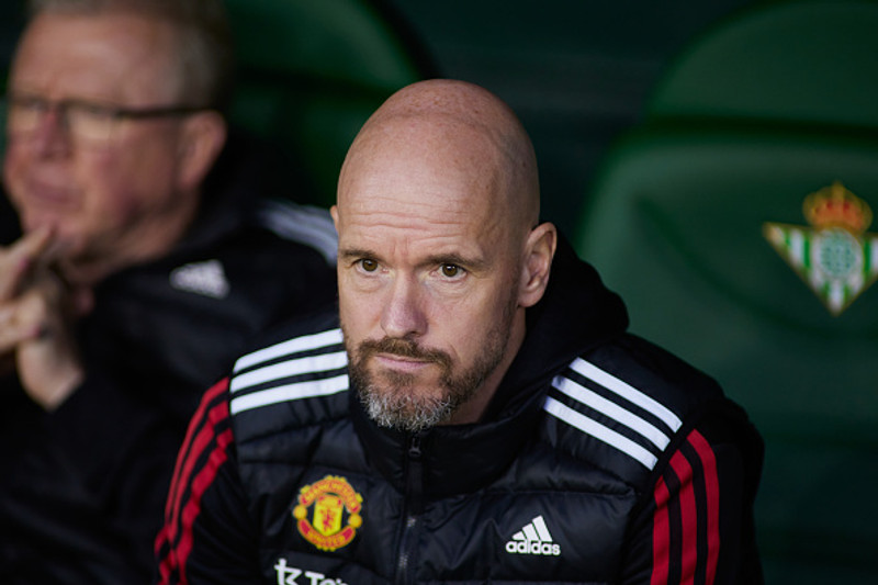Erik Ten Hag eini þjálfarinn sem hefur unnið Arsenal í deild þetta tímabilið og mun hann ræna af þeim stigum.