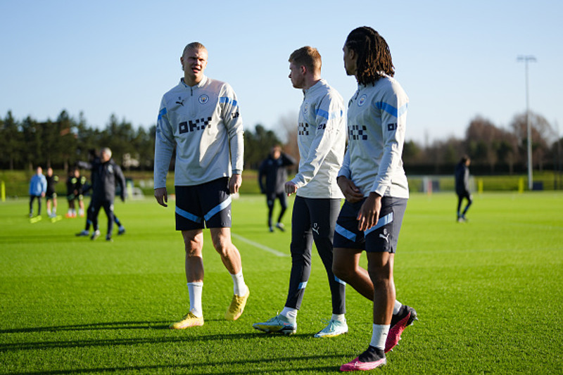 Frá æfingu Manchester City.