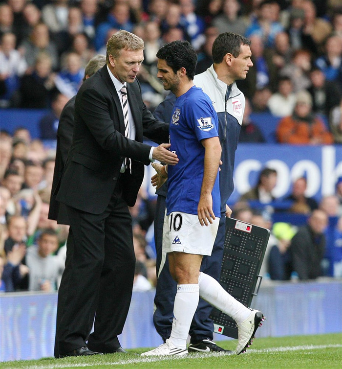 David Moyes þjálfaði Arteta hjá Everton