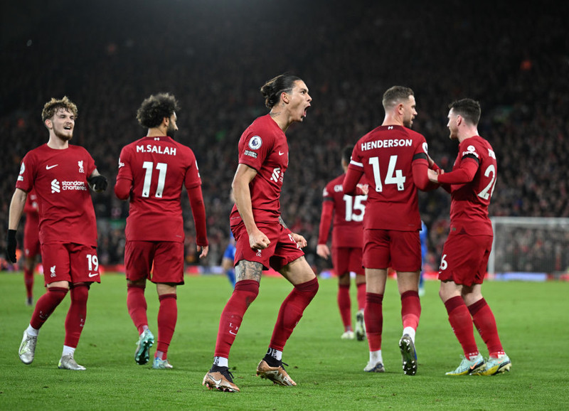 Darwin Nunez átti ágætis leik í liði Liverpool