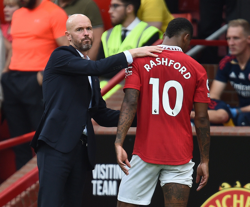 Ten Hag og Rashford.