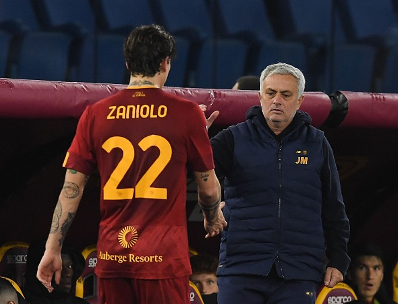 Zaniolo og Mourinho.