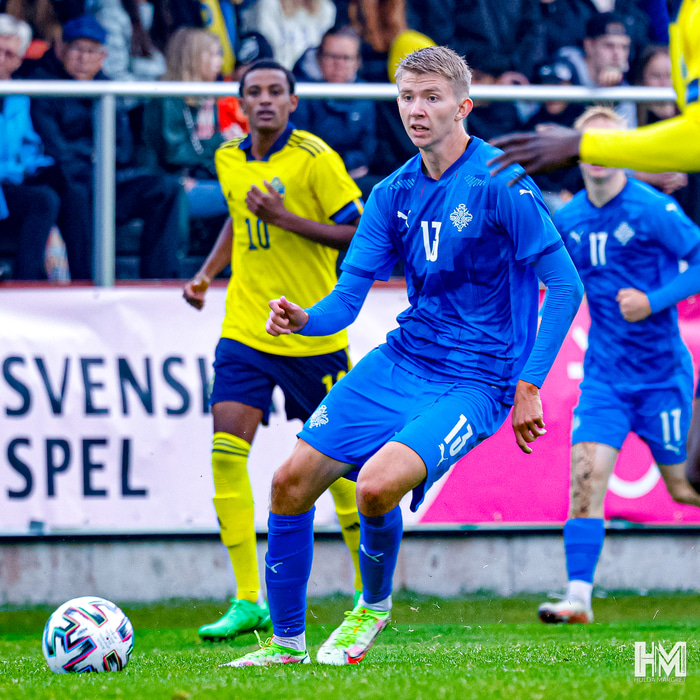 Í vináttuleik gegn Svíum síðasta haust.