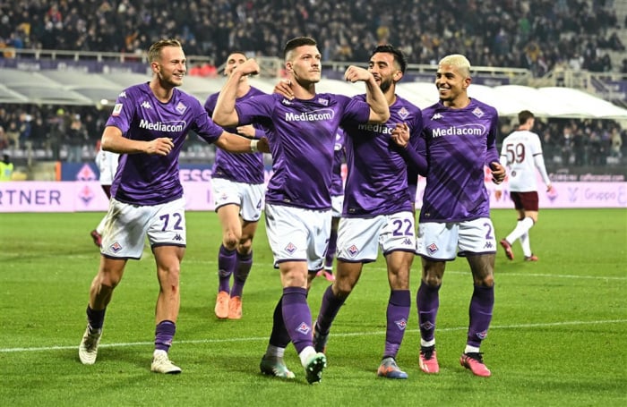 Luka Jovic skoraði fyrra mark Fiorentina