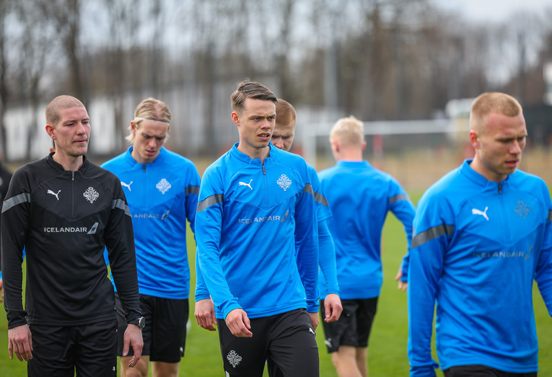 Myndaveisla frá æfingu Íslands í München