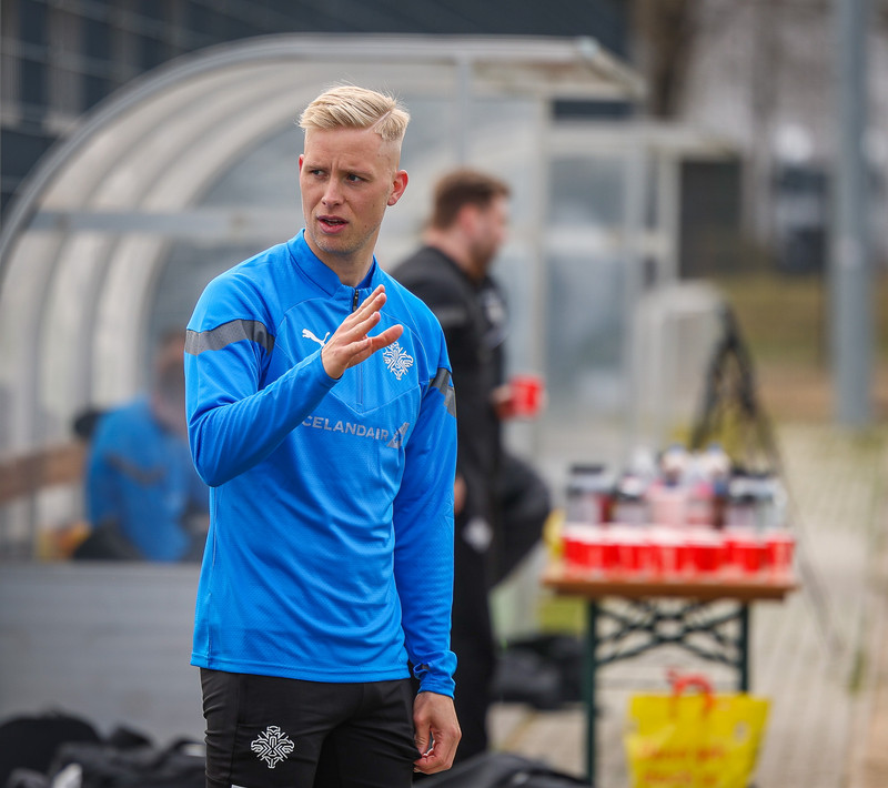 Myndaveisla frá æfingu Íslands í München