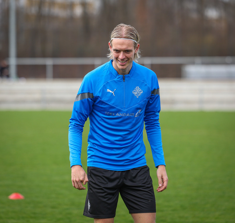 Myndaveisla frá æfingu Íslands í München