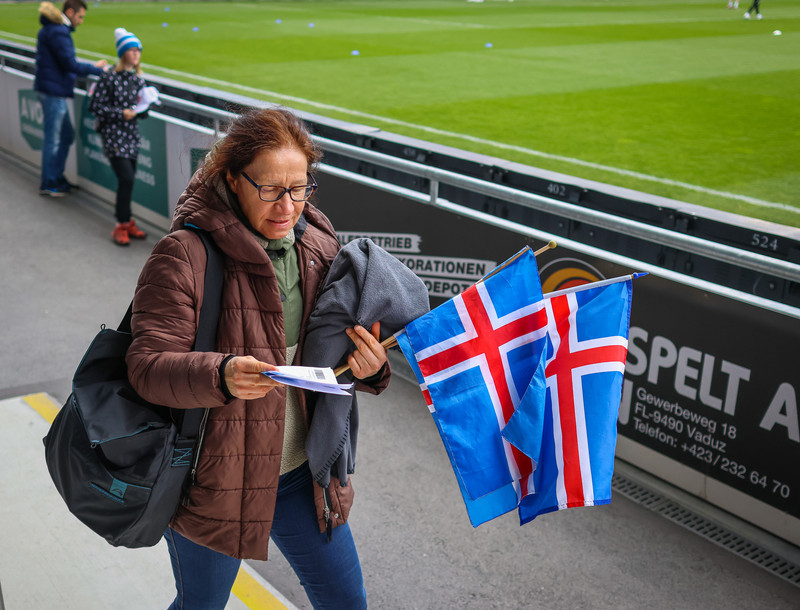 Myndaveisla frá sjö marka sigri Íslands í gær