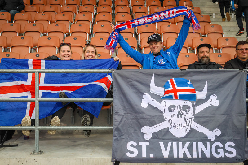 Myndaveisla frá sjö marka sigri Íslands í gær