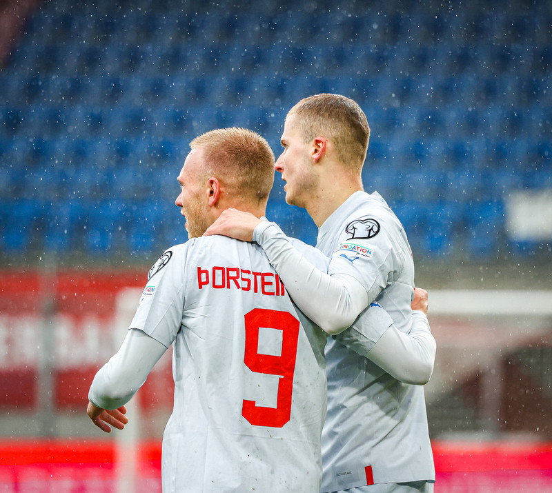 Myndaveisla frá sjö marka sigri Íslands í gær