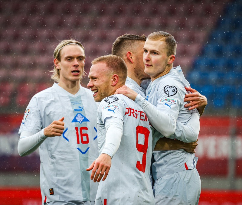 Myndaveisla frá sjö marka sigri Íslands í gær