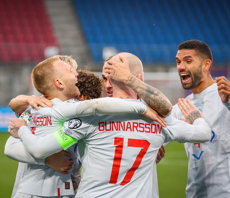 Myndaveisla frá sjö marka sigri Íslands í gær