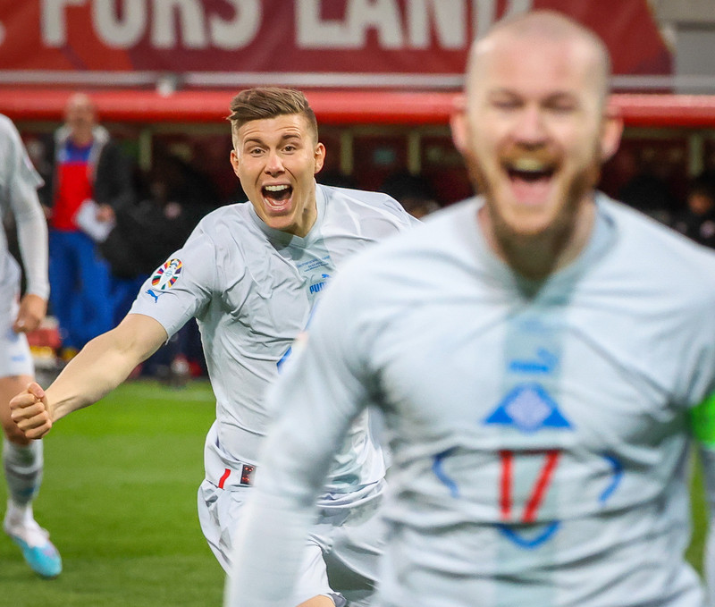 Myndaveisla frá sjö marka sigri Íslands í gær