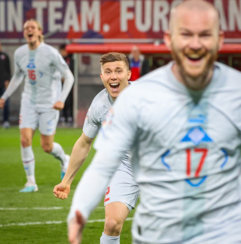 Myndaveisla frá sjö marka sigri Íslands í gær