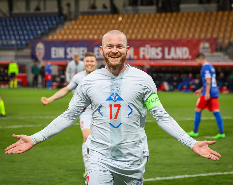 Myndaveisla frá sjö marka sigri Íslands í gær