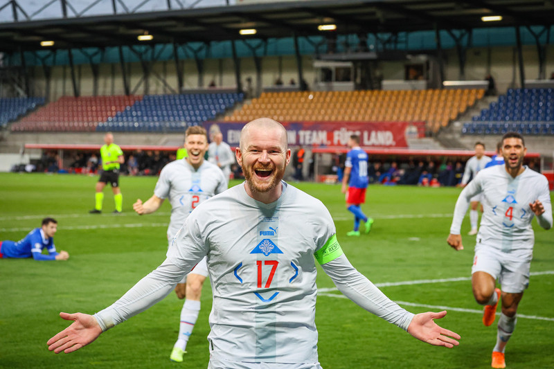 Myndaveisla frá sjö marka sigri Íslands í gær
