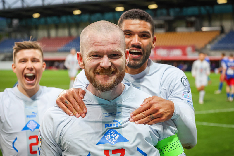 Myndaveisla frá sjö marka sigri Íslands í gær