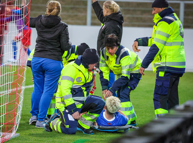 Myndaveisla frá sjö marka sigri Íslands í gær