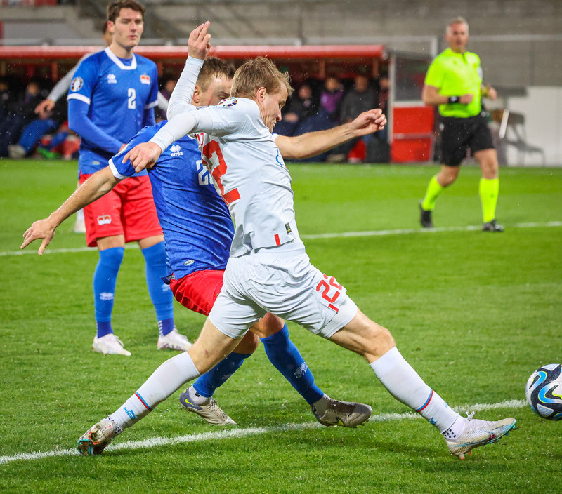 Myndaveisla frá sjö marka sigri Íslands í gær