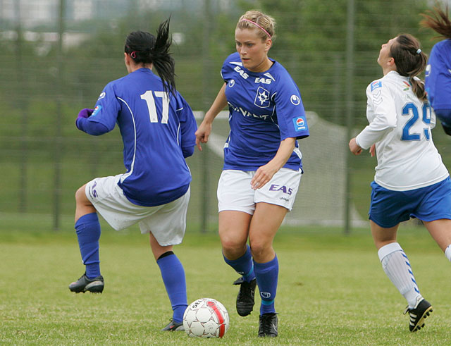 Eyrún í leik með Stjörnunni fyrir um áratug síðan.