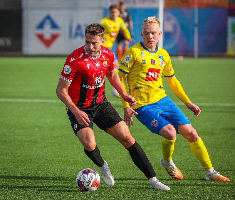 Matthías Vilhjálmsson skoraði sitt fyrsta mark fyrir Víking í Bestu deildinni.
