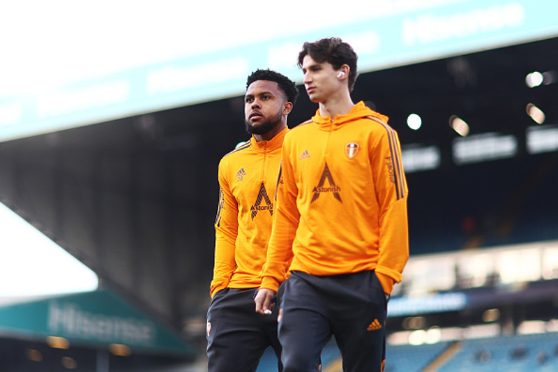 Weston McKennie hér með landa sínum, Brenden Aaronson.