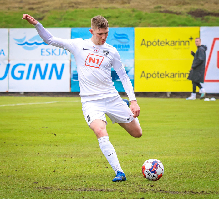 Felix átti stoðsendinguna á Oliver í öðru markinu gegn Þrótti.