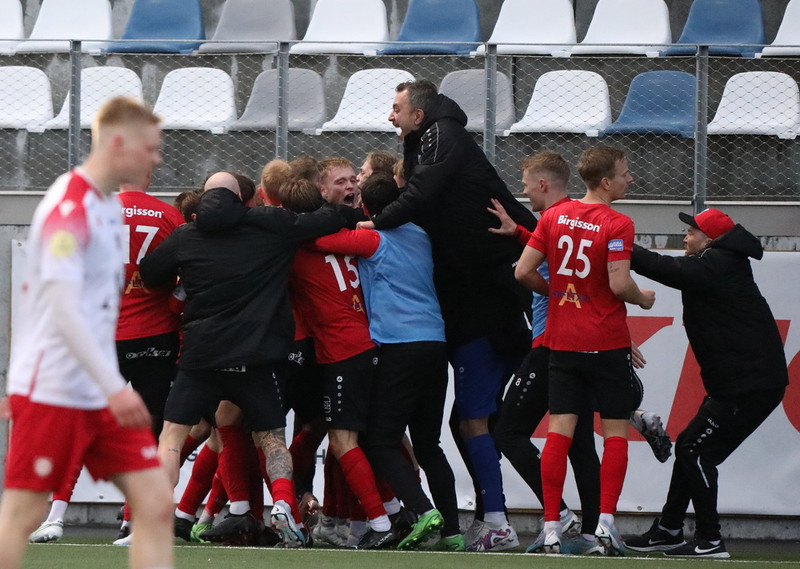 Sigurmark Aftureldingar kom í lokin, eftir að atvikið umtalaða átti sér stað.