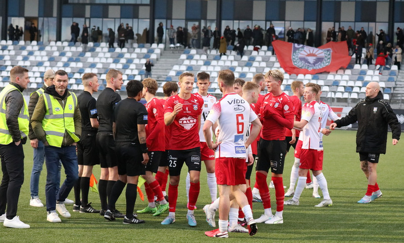 Afturelding vann leikinn 1-0.