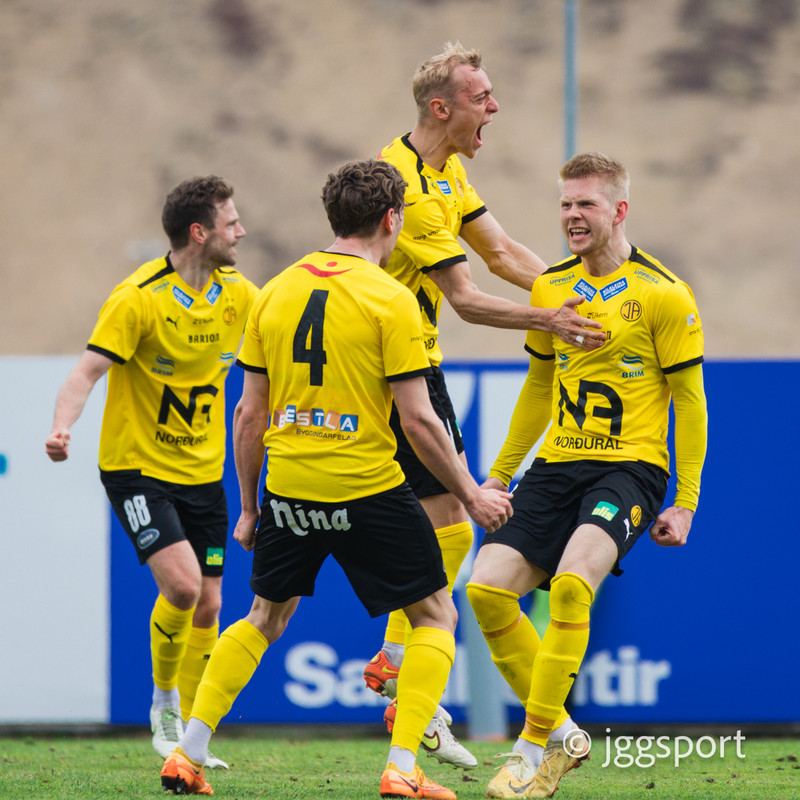Skagamenn fagna.
