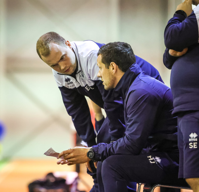 Eiður og Hallgrímur Jónasson þjálfari KA