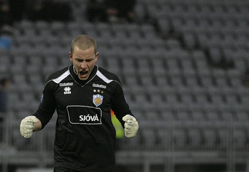 Hannes í leik með Fram árið 2010.