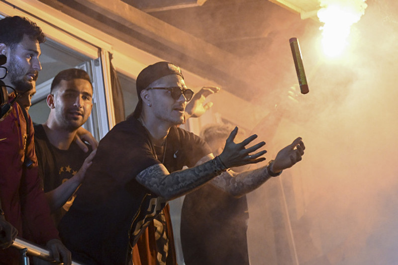 Icardi fagnar titlinum.