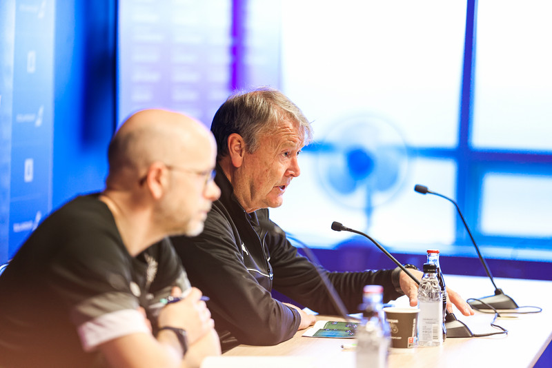 Hareide á fundinum þegar hópurinn var tilkynntur í dag.